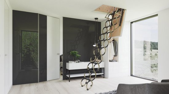 Protipožární půdní schody LUSSO PP můžou být i v zateplené verzi. Foto: JAP FUTURE