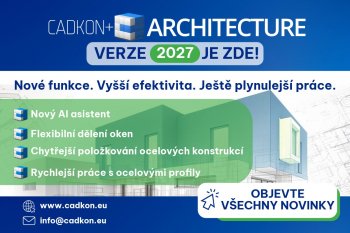 Společnost GRAITEC uvedla na trh novou verzi CADKON+ Architecture 2027