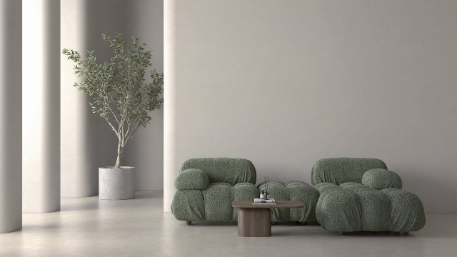 Zaoblený nábytek ovládl svět interiérů už v roce 2025 a jeho popularita v roce 2026 dál roste. Měkké tvary a oblé linie vytvářejí pocit pohodlí a lehkosti, jako byste si sedli do obláčku. Zdroj: Berg Dmitry, Shutterstock