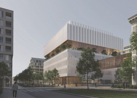Nová budova se začlení do urbanistické koncepce plánované dostavby náměstí v rámci developerského projektu Fourth Quadrant.